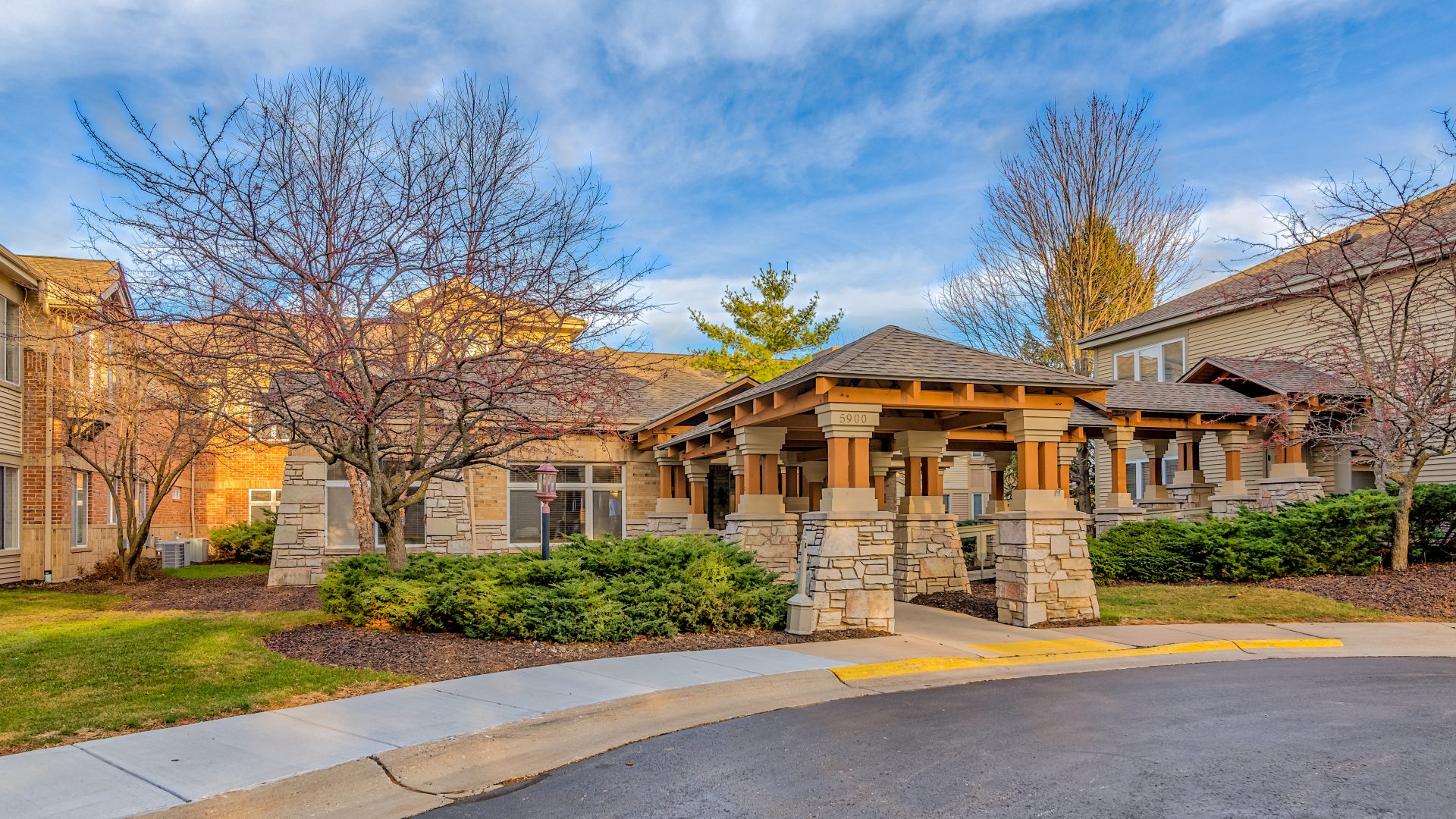 Driveway with Building Entrance