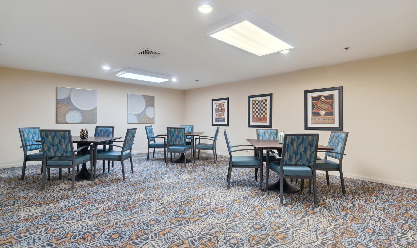 Concord dining room with three tables