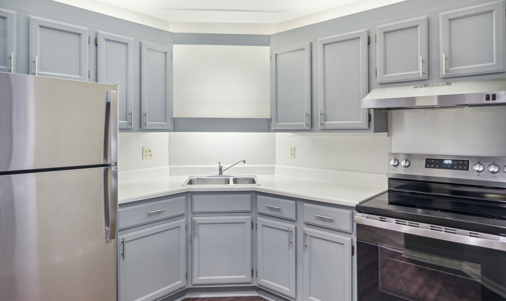 Concord kitchen with modern gray cabinets