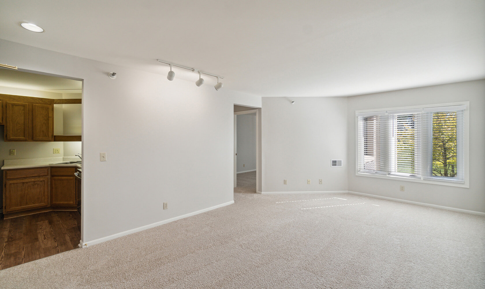 Concord living room with large windows