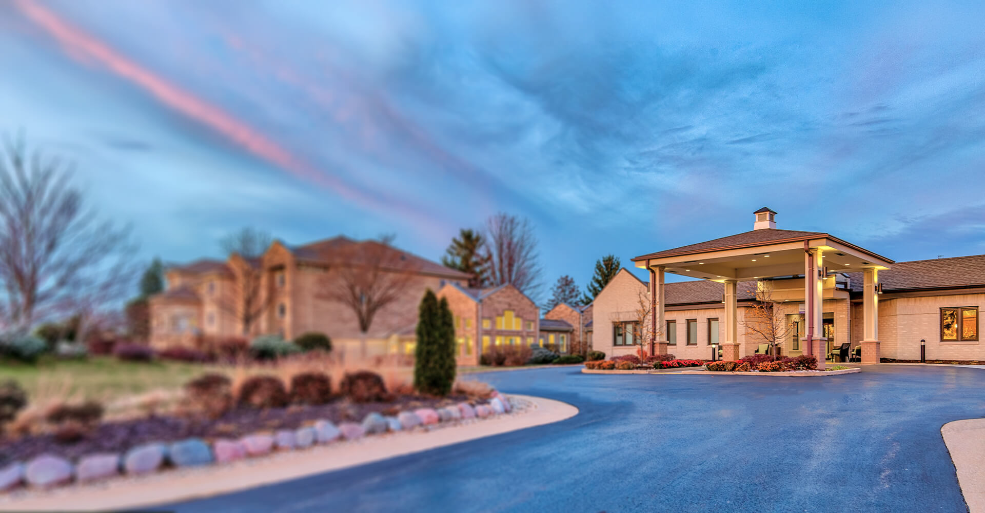 Harbour Village Senior Living entrance and exterior