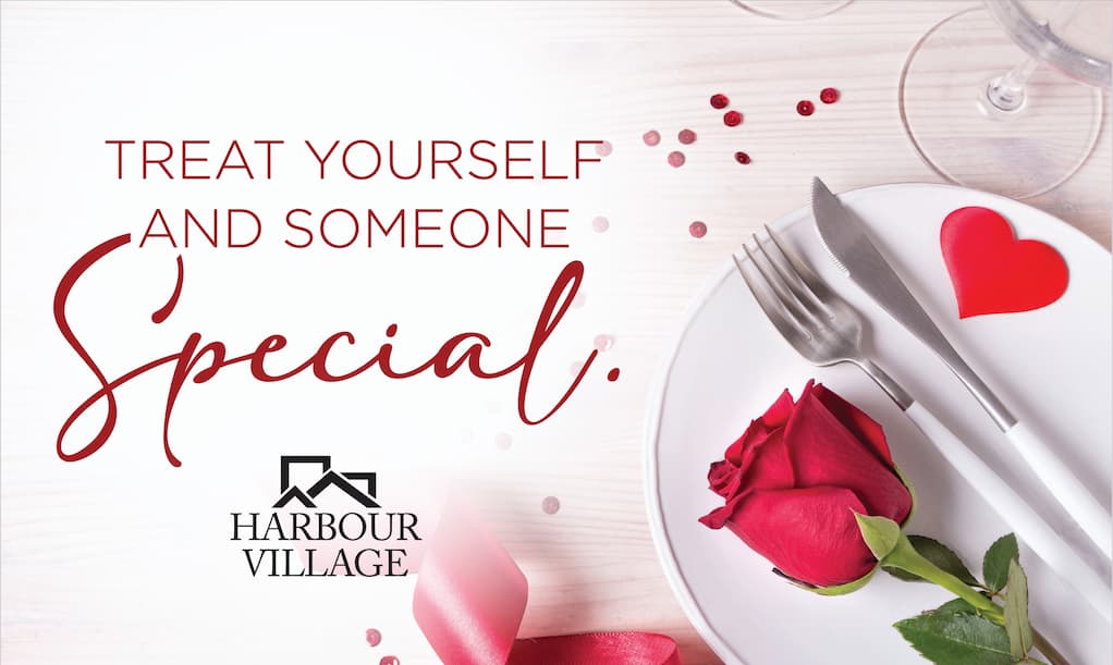 Treat Yourself and Someone Special valentines dinner flyer